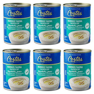 Cortas Hummus Tahini Chickpea Dip, 14oz (Pack of 6)