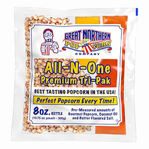 8oz Popcorn Machine Popcorn Packets by Great Northern (24 Case)