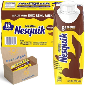 Nestle Nesquik Chocolate Lowfat Milk 8 oz, 15 Pack