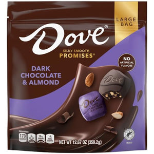 DOVE PROMISES Dark Chocolate & Almond Candy, 12.67 Oz