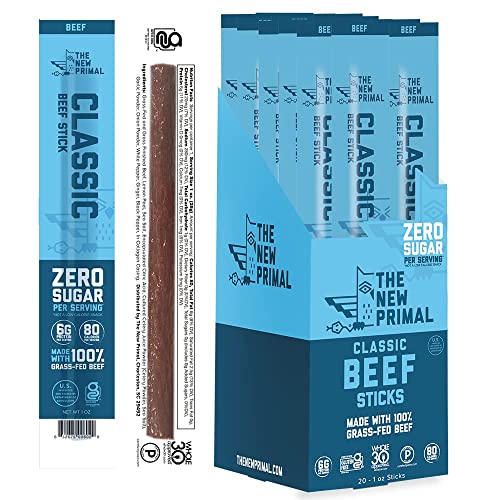 The New Primal Grass Fed Beef Sticks, 20 Ct