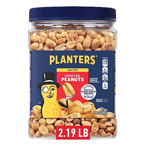 PLANTERS Salted Cocktail Peanuts, 2.19lb Jar