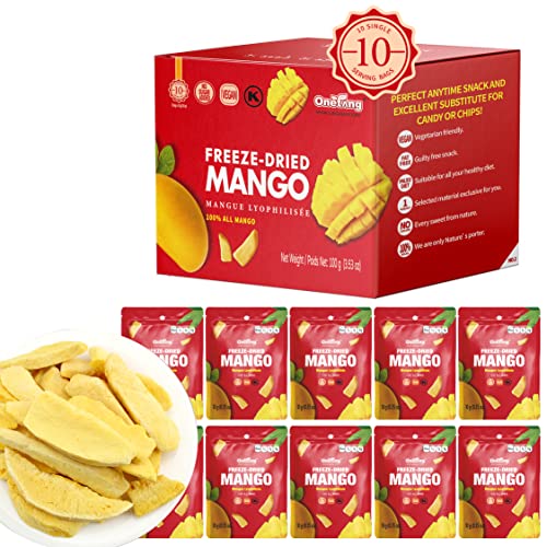 ONETANG Freeze-Dried Mango Chips, 10 Pack