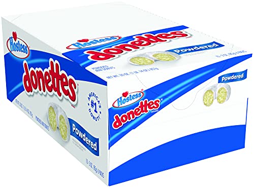 Hostess Donettes Powdered Mini Donuts, 3 oz (Pack of 10)