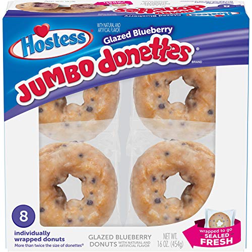 Hostess Glazed Blueberry Jumbo Donettes, 16 oz., 6 count