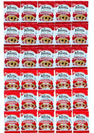 Knott's Berry Farm Shortbread Cookies Bundle: 15 Strawberry & 15 Raspberry