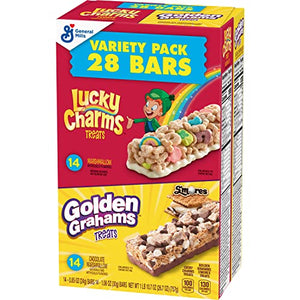 Golden Grahams Lucky Charms Cereal Treat Bars, 28 ct