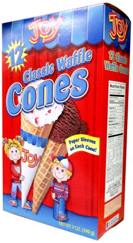 Joy Cone Classic Waffle Ice Cream Cones, 7 Ounce