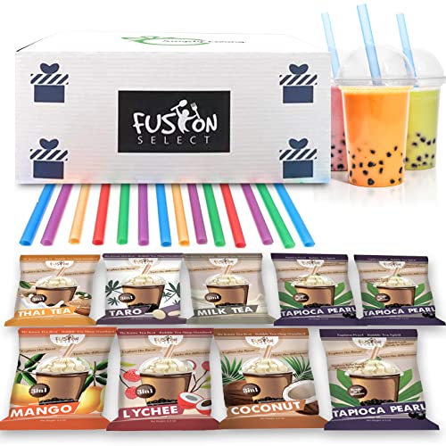 Ultimate DIY Bubble Tea Kit, 6 Flavors, Makes 36 Drinks