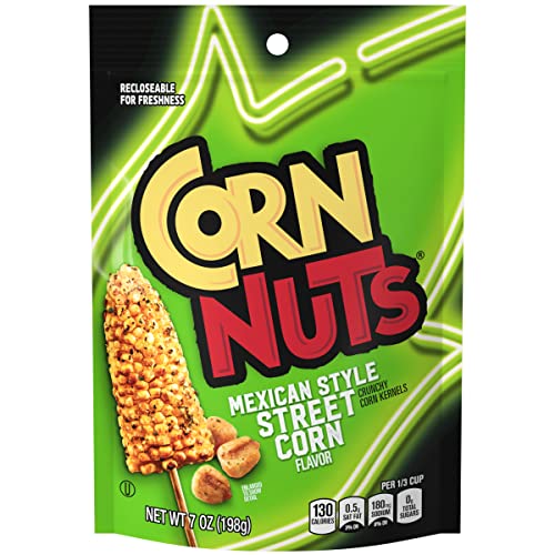 CORN NUTS Mexican Street Corn Kernels, 7oz Bag (12-Pack)