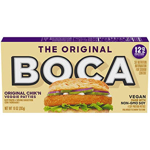 Boca Original Vegan Soy Chik'n Veggie Patties, 4 Count