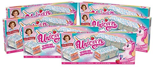 Little Debbie Unicorn Cakes, 48 Strawberry Cakes, 8 Count (Pack of 6)