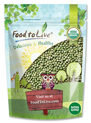 Organic Whole Dried Green Peas, 2 Pounds - Food to Live