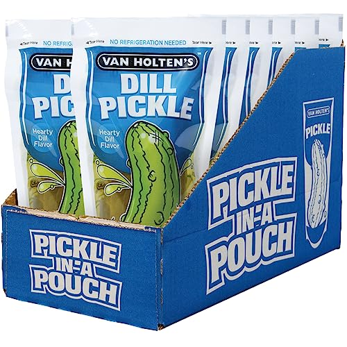 Van Holten's Jumbo Dill Pickle-In-A-Pouch, 12 Pack