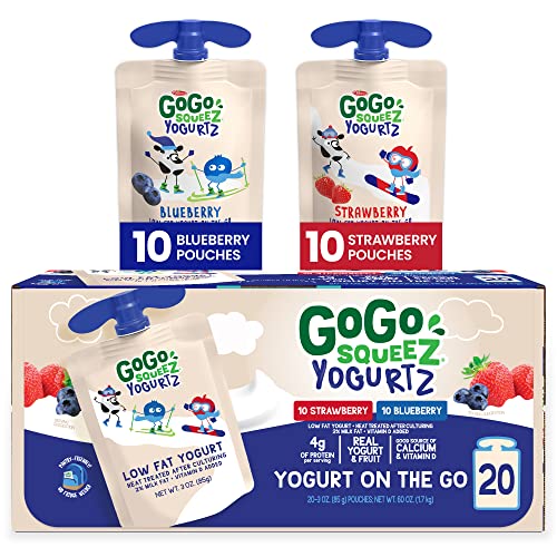 GoGo squeeZ yogurtZ Variety Pack, 20 Pouches