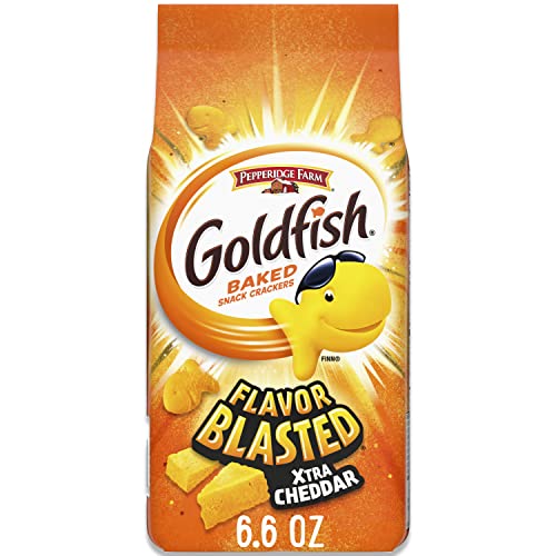 Goldfish Flavor Blasted Xtra Cheddar Crackers, 6.6 oz Bag