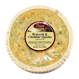 Country Chef Broccoli & Cheddar Quiche, 24 Oz (Frozen)