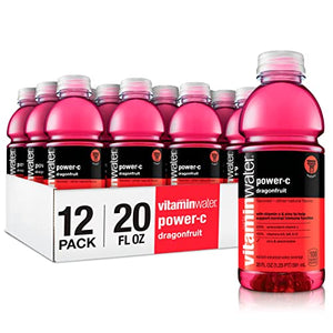 vitaminwater power-c Electrolyte Water, Dragonfruit, 20 fl oz, 12 Pack