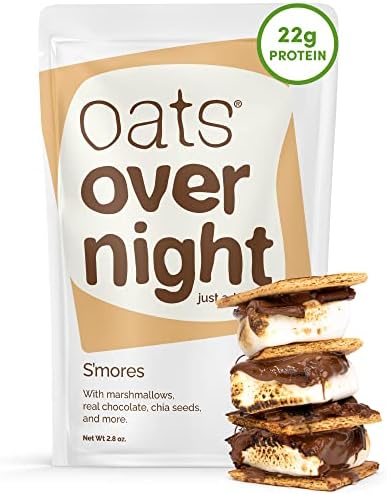 Oats Overnight S'mores, High Protein Oatmeal, 8 Pack