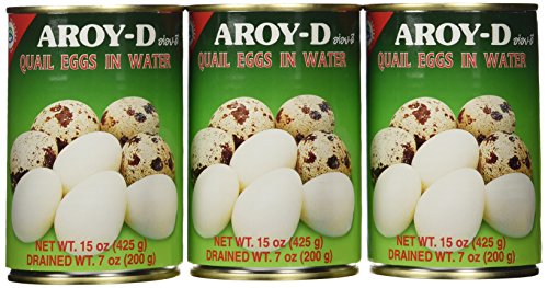 Aroy-D Quail Egg, 15oz, 3 Pack