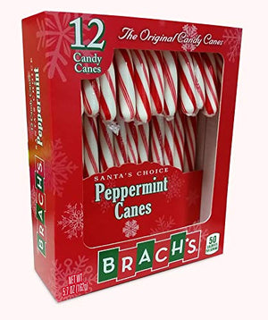 Brach's Peppermint Candy Canes, 12pc Box