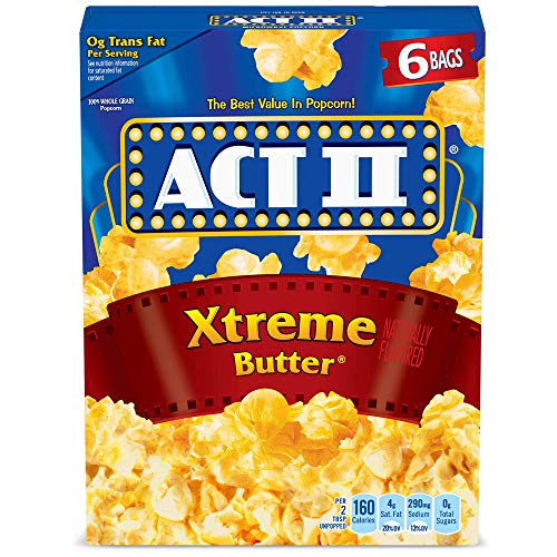 ACT II Xtreme Butter Popcorn, 2.75 Oz, 6 Ct