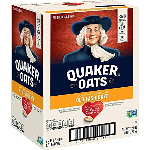 Quaker Old Fashioned Rolled Oats, Two 64oz Bags