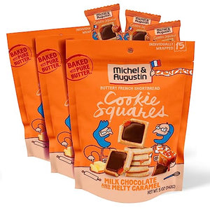 Michel et Augustin Gourmet Chocolate Cookie Squares, 3-Pack