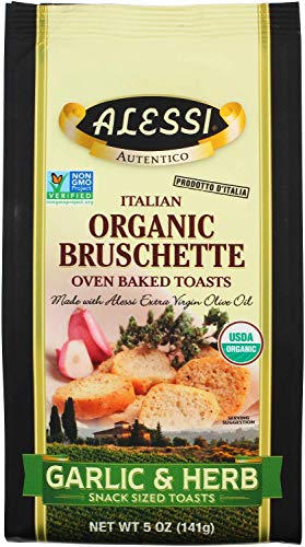 Alessi Organic Garlic & Herb Bruschette, 5 oz (Pack of 8)