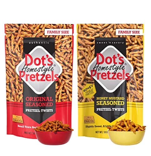 Dot's Homestyle Pretzels, Family Size, 18 Ounce (2 Pack)