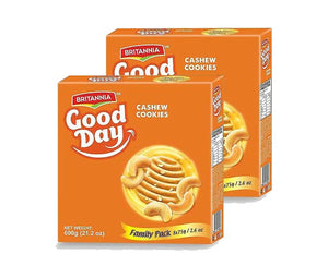 BRITANNIA Good Day Cashew Cookies, 21.2 oz (Pack of 2)