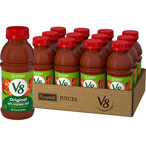 V8 Original Vegetable Juice, 12 fl oz Bottle (Pack of 12)