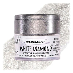 White Diamond Edible Glitter, 4g, Food-Safe