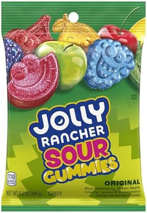 JOLLY RANCHER Gummies Sours Candy Bag, 6.5 oz