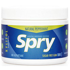 Spry Xylitol Chewing Gum, Peppermint, 100 Count