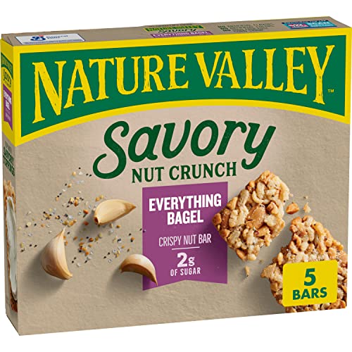 Nature Valley Savory Nut Crunch Bars, Everything Bagel, 5 Count