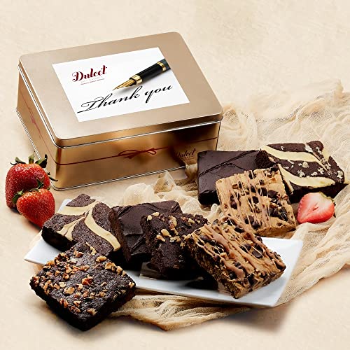 Dulcet Gift Baskets Fresh Baked Bakery Fudge Brownie Tin