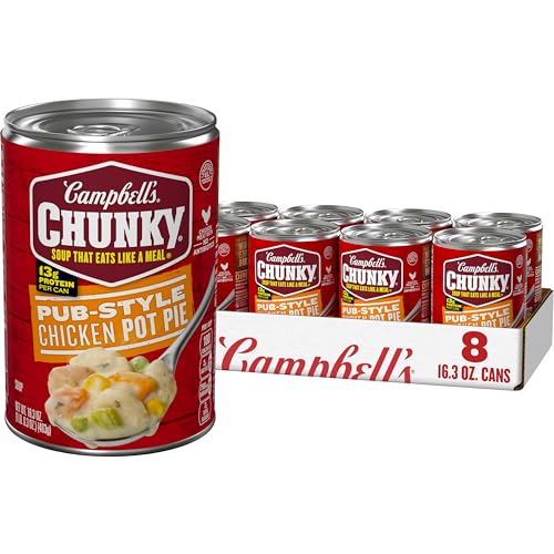 Campbell’s Chunky Pub-Style Chicken Pot Pie Soup, 16.3 Oz (8-Pack)