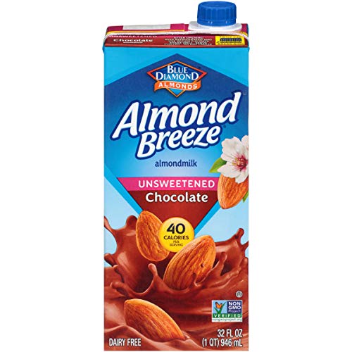 Almond Breeze Unsweetened Chocolate Almondmilk, 32 oz, Pack of 12