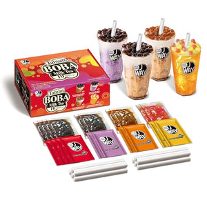 J WAY Instant Boba Bubble Tea Kit, 10 Servings