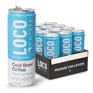 Loco Coffee Black Cold Brew, 11 Ounce Can (12 Count)