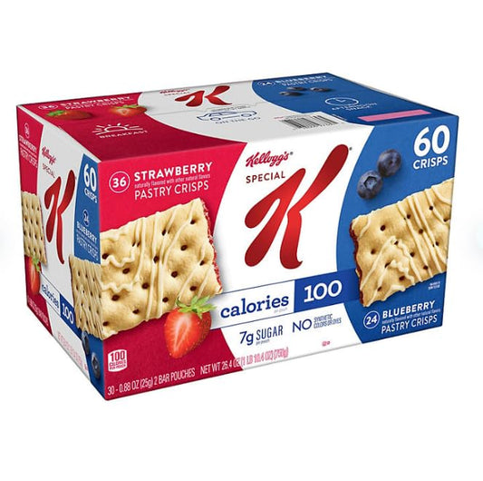 Special K Pastry Crisps, Strawberry and Blueberry, 60 ct