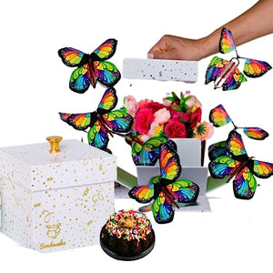 SendaCake Celebration Butterfly Surprise Gift Box with Mini-Cake