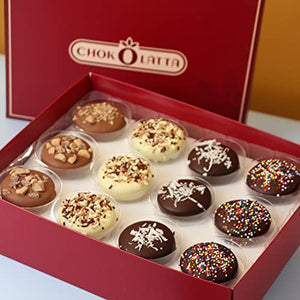 CHOKOLATTA Gourmet Covered Oreos Gift Baskets (12 Cookies)