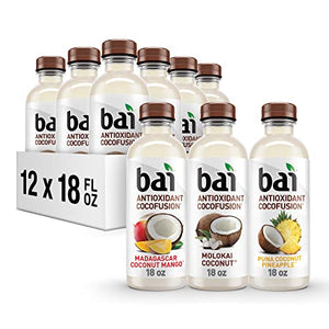 Bai Coconut Flavored Water, Variety Pack III, 18 Fl Oz (12 Pack)