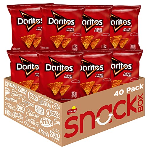 Doritos Nacho Cheese Tortilla Chips, 1 Ounce (Pack of 40)