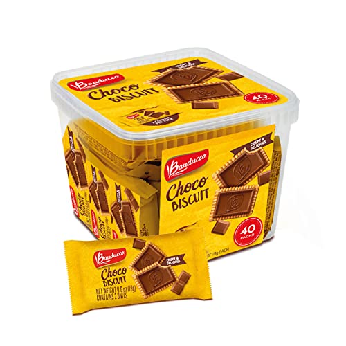 Bauducco Choco Biscuit Cookies -Tub 40 pk, 25.3 oz