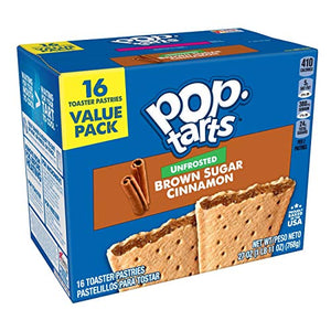 Kellogg's Pop-Tarts Unfrosted Brown Sugar Cinnamon, 16 Count