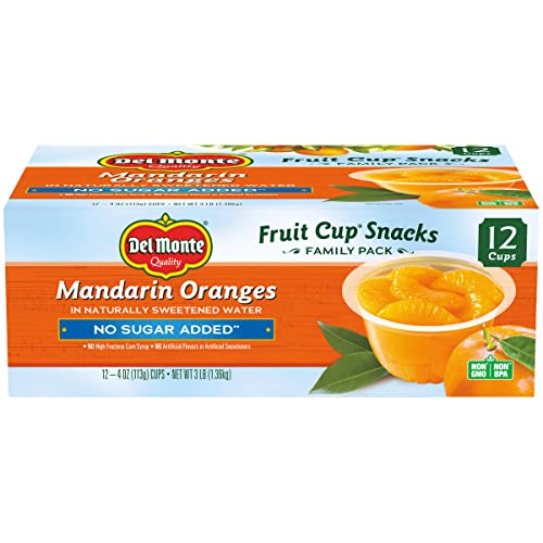 Del Monte Mandarin Oranges, 4 oz, Pack of 12