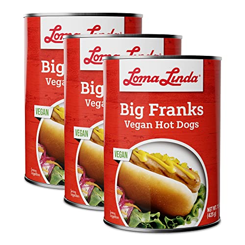 Loma Linda Plant-Based Big Franks, 15 oz, Pack of 3